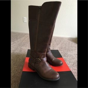 Wide calf Brown riding boots